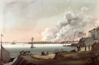Vista de Nueva York después del Gran Incendio Tomada desde Brooklyn, 1835